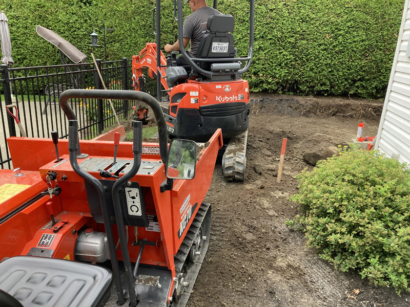 Travaux de mini-excavation résidentielle à Granby et Estrie – Vert Pelouse